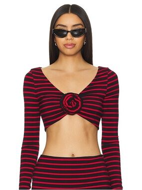 Lovers and Friends Carmen Top - Black & Red